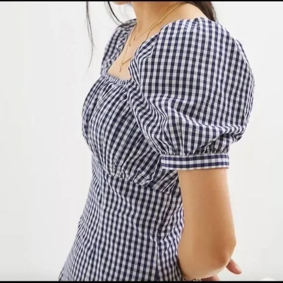 NEW Forever That girl (Anthropologie) gingham check dress, Med. GD896 - Picture 3 of 6